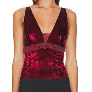 Free People Bed of Roses Cami - Garnet Grotto
